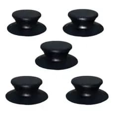Pomel Puxador Pegador 5 Peças P/tampa DeVidro Aluminio Panela E Frigideira