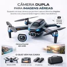 Drone Gt8 4k Profissional Com 4.3 De Tela Motor Brushless Câmera 4k, Estabilização, Controle Com Tela. Do