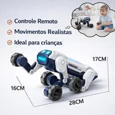 Robô inteligente com controle remoto, luzes LED e movimentos 360° E Resistente diversão garantida