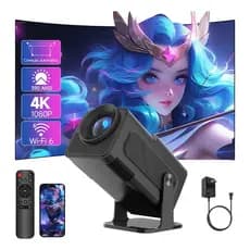 Mini projetor portátil HY320 1080p nativo 4K suporte WiFi 6 Bluetooth 5.0 Android leve foco manua
