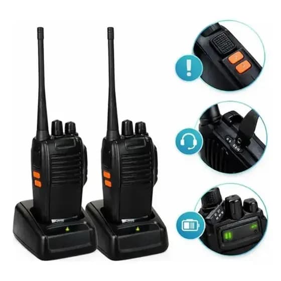 Kit 2 Rádios Baofeng BF-777S com longo alcance, 16 canais, bateria e carregador inclusos
