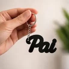 Kit Chaveiro Dia Dos Pais Lembrancinha Acrilico Cor Preta