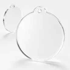 Kit 30 50 ou 100 Chaveiros Acrílico Cristal Redondo 5cm Para Sublimação Brindes Lembrancinha