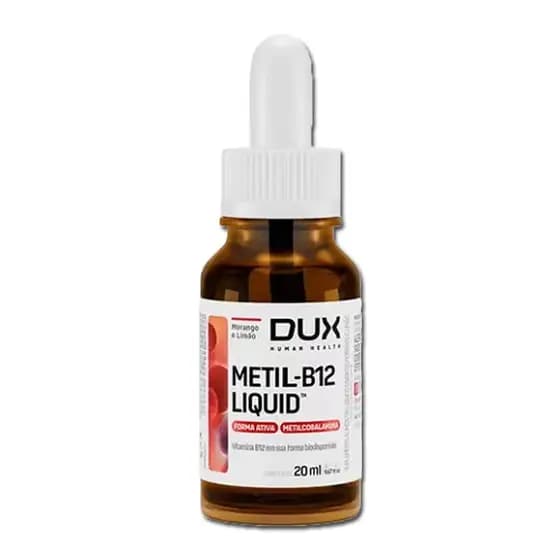 Vitamina B12 20Ml - Dux - Caixa - Morango e Limão - METILCOBALAMINA