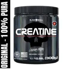 Creatina Black Skull Monohidratada - ORIGINAL - 300G Sem Sabor (PURA)