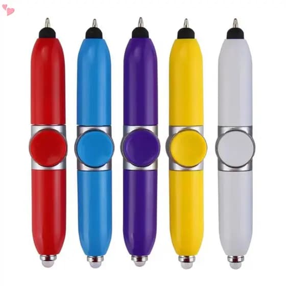 Caneta Fidget Giratória Com Luz LED Multi Funcional Ajuda Redutor De Estresse Pensando Esferográfica Anti-Tensional Presente Para Estudantes Adultos De Negócios Crianças