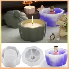 Frasco De Cimento Molde De Silicone Feito À Mão Vela Oval Jóias Armazenamento Redondo Gesso Decoração Casa Presentes