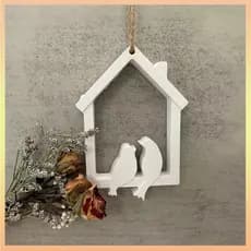 Casa De Bricolage Pingente De Pássaro Silicone Par De Molde De Gesso Para Decoração De Parede