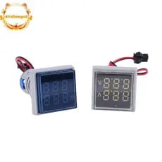 AYellowgod Display Duplo Voltímetro Amperímetro AD16-22VAMS 220V Quadrado LED Digital Medidor De Corrente De Tensão Volt