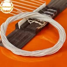Conjunto De Cordas De Guitarra AYellowgod 6 Peças De Nylon Prateado Para Clássica BR