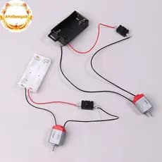 Kit De Motor AYellowgod Preto E Branco 130 Com Caixa De Armazenamento De Bateria 2xAA Modelos De Circuito Eletrônico DIY
