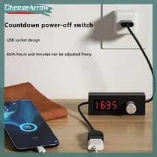 CC Confiável Display Digital USB Temporizador Interruptor Portátil Ajustável De Desligamento 5V Cabo De Comutação Automá