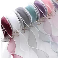 1 Rolo De Fitas De Presente De Chiffon Rabo De Peixe Pérola Fita De Organza De Luxo Para Embalagem De Buquê De Flores , Embrulho Artesanal Dia Dos Namorados Casamento Aniversário Guirlanda