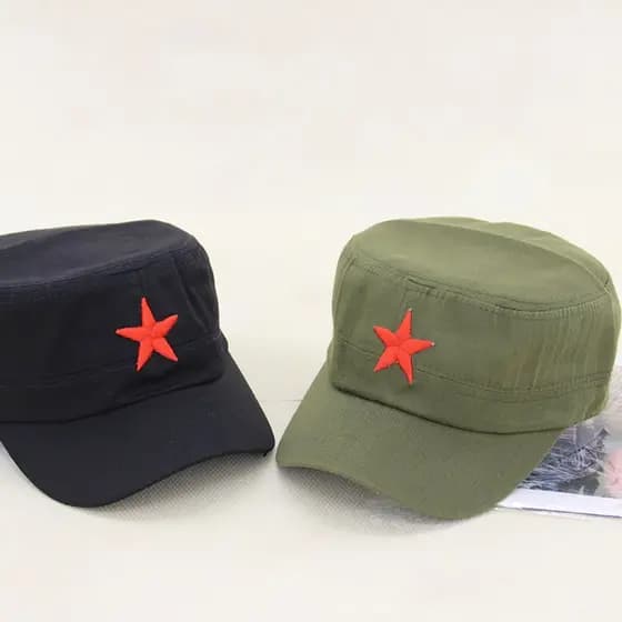 1PC Ajustável Vermelho Cinco Pontos Estrela Chapéus Unisex Bonés De Beisebol Golfe Condução Vermelha Boné
