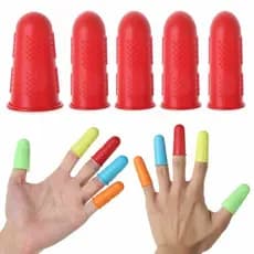 5 Peças Almofadas De Dedo De Borracha Dicas Protetores Quente De Silicone Dedal Capa De Escritório Para Contar Tarefa De