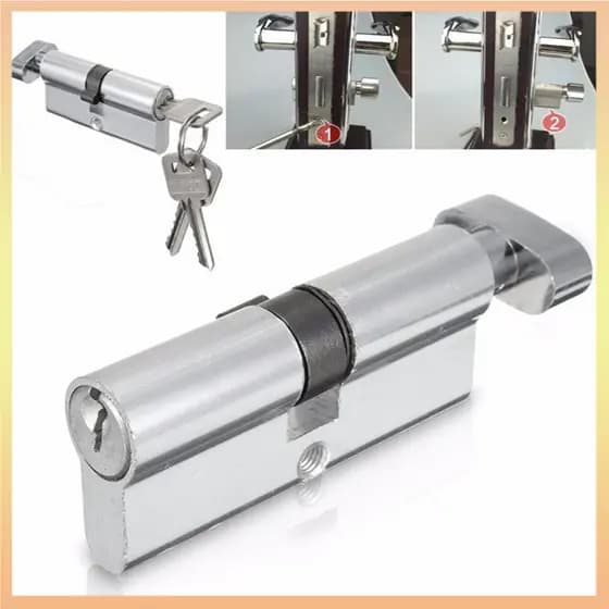 Novo Cilindro X70 SilverTone Ferragens De Tom De Prata Fechadura De Segurança Doméstica Em Alumínio