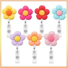 7 Colorido Novo Estilo De Flor Fofo Retráctil Enfermeira Porta Crachá Estudantes-Cartões De Identificação Doutor