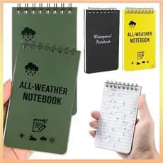 Bloco De Notas De Bolso À Prova D'água , Tático Para Todas As Condições Meteorológicas Com Páginas Forradas Espiralado