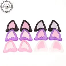 UNewKing Capacete Da Motocicleta Decorações De Orelha De Gato Acessório Para Scooter Bicicleta Adesivo Moto Skate Ciclis