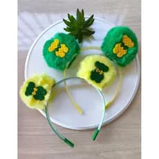 Tiara de pompom Brasil Tiara personalizada verde e amarela tiara infantil tiara pompom menina
