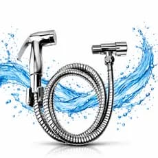 Ducha Higiênica Completa para Banheiro 1/4 Metal Cromado Inox 1,20m com Registro e Chuveirinho para Privada 1344