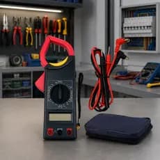 Alicate Amperímetro Digital Profissional com Estojo e Bateria | Multímetro Portátil Voltímetro 306