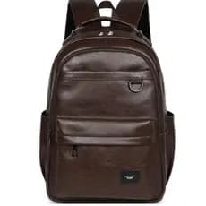 Mochila Masculina Executiva Couro Sintético Impermeável Grande com Compartimento para Notebook