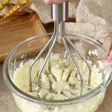 [sourcecome] Espremedor De Batatas Em Aço Inoxidável Manual Triturador De Frutas E Vegetais Boutique