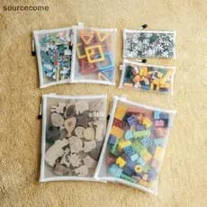[sourcecome] Bolsa De Malha Com Zíper Para Documentos Pasta De Arquivo À Prova D'água 1 PC Maquiagem Boutique
