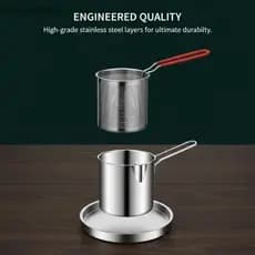 [sourcecome] Fritadeiras Inox 304 Panela Universal Com Coador Fritadeira Cozinha Savin Boutique