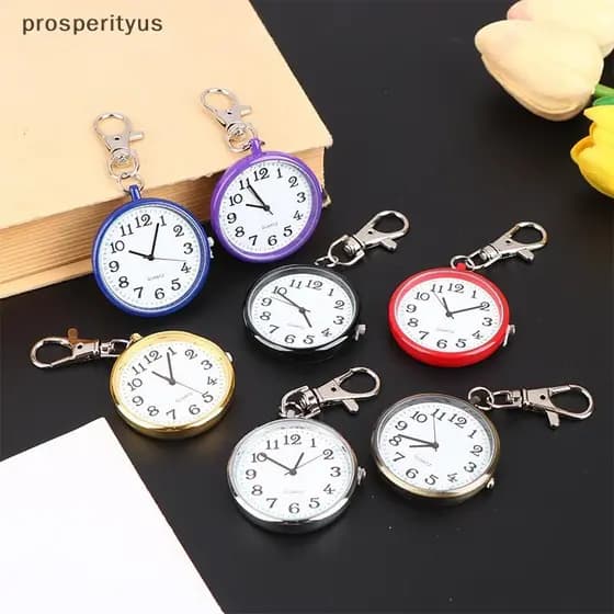 [prosperityus] Relógios De Bolso Enfermeira Relógio Chaveiro Fob Com Bateria Médico Vintage Presente [BR]