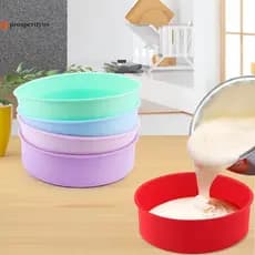 [PPTS] 4 6 8 10 Polegada Molde De Bolo Redondo Moldes De Silicone Para Bolos Nãosti Forma Formas De Cozimento Pastelaria