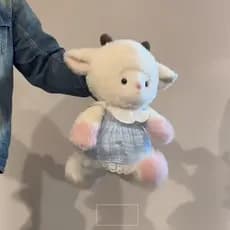 Animal De Pelúcia Correndo , Macio Fofinho Lobo Husky Coelho Urso , Kawaii Usar Vestido Boneca