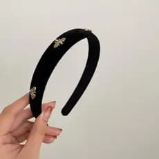 QQMALL1 Argola De Cabelo De Aba Larga , Acessórios Estilo Coreano , Retrô , Faixa De Cabeça Francesa De Abelha