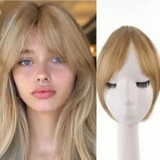 Franja Oblíqua Francesa , Extensões De Cabelo Clipe Em Peruca De Parte Média , Falsa