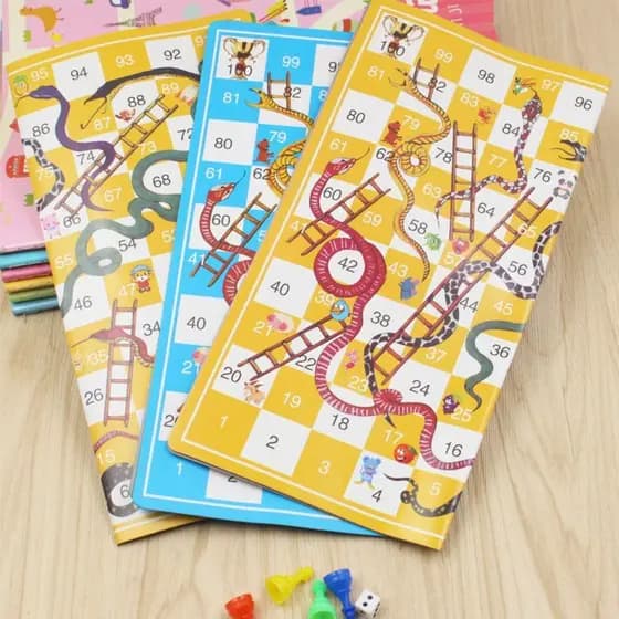 Brinquedos De Escada De Cobra  , Jogo De Tabuleiro Familiar De Xadrez Voador , Portátil Educacional De Plástico