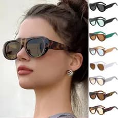 Óculos De Sol De Armação Grande  , Vintage Leves Com Pernas Largas , UV400 Da Moda