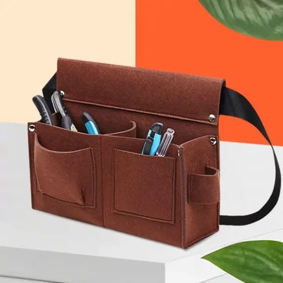Kit De Ferramentas De Cinto , Bolsa De Cintura De Ferramenta Resistente Ao Desgaste De Reforço De Rebite Unhas De Carpin