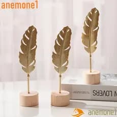 ANEMONE1 Escultura De Folhas De Ouro , Decoração De Folha De Ginkgo Requintada De Luxo Leve , Estilo Nórdico