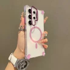 Capas De Suporte Magnético De Carregamento Sem Fio Para Samsung S26 S23 S24 S25 FE Plus S25 Ultra A36 A56 A16 A17 A37 A5