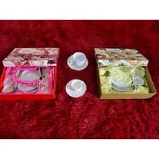 xícara para cafe com pires 50ml em porcelana 12 peças