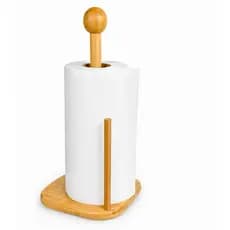 SUPORTE PORTA PAPEL TOALHA EM BAMBU