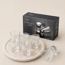 KIT 6 COPOS SHOT VIDRO 40ML DEGUSTAÇÃO LICOR CACHAÇA TEQUILA BEBIDAS