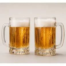 CONJUNTO 2 CANECAS CHOPP CERVEJA VIDRO 390ML 2 UNIDADES