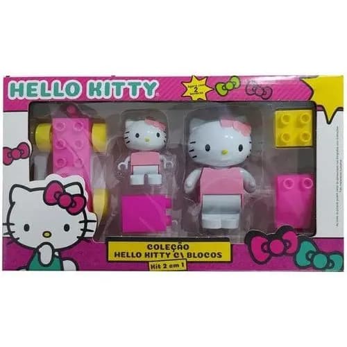 Coleção Hello Kitty Com Blocos Montar Brinquedos Crianca Nfe