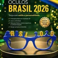 Brasil 2026 Óculos de Festa Edição Especial 2026 Leve e Confortável Design Exclusivo e Divertido