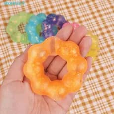 Pulseira De Descompressão De Maltese MXMIO1 , Brinquedos De Maltose Com Elasticidade Lenta , Rosquinha De Lantejoulas