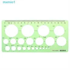 MXMIO1 Régua De Desenho Círculos Estêncil Transparente Material De Escritório Geométrica Oval Em Vários Formatos