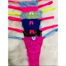 Kit 5 Calcinhas Com Regulagem Coloridas Tanga Bicolor Renda Moda Íntima Barato Atacado Tendência Com Forro