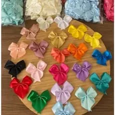 kit 100 Laços de Cetim Pequeno Tam 5cm N°5 Lacinho Para Personalizados Decoração Eventos Artesanato e Diversos Cores 5 c